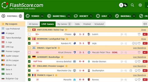 football flash scores live results